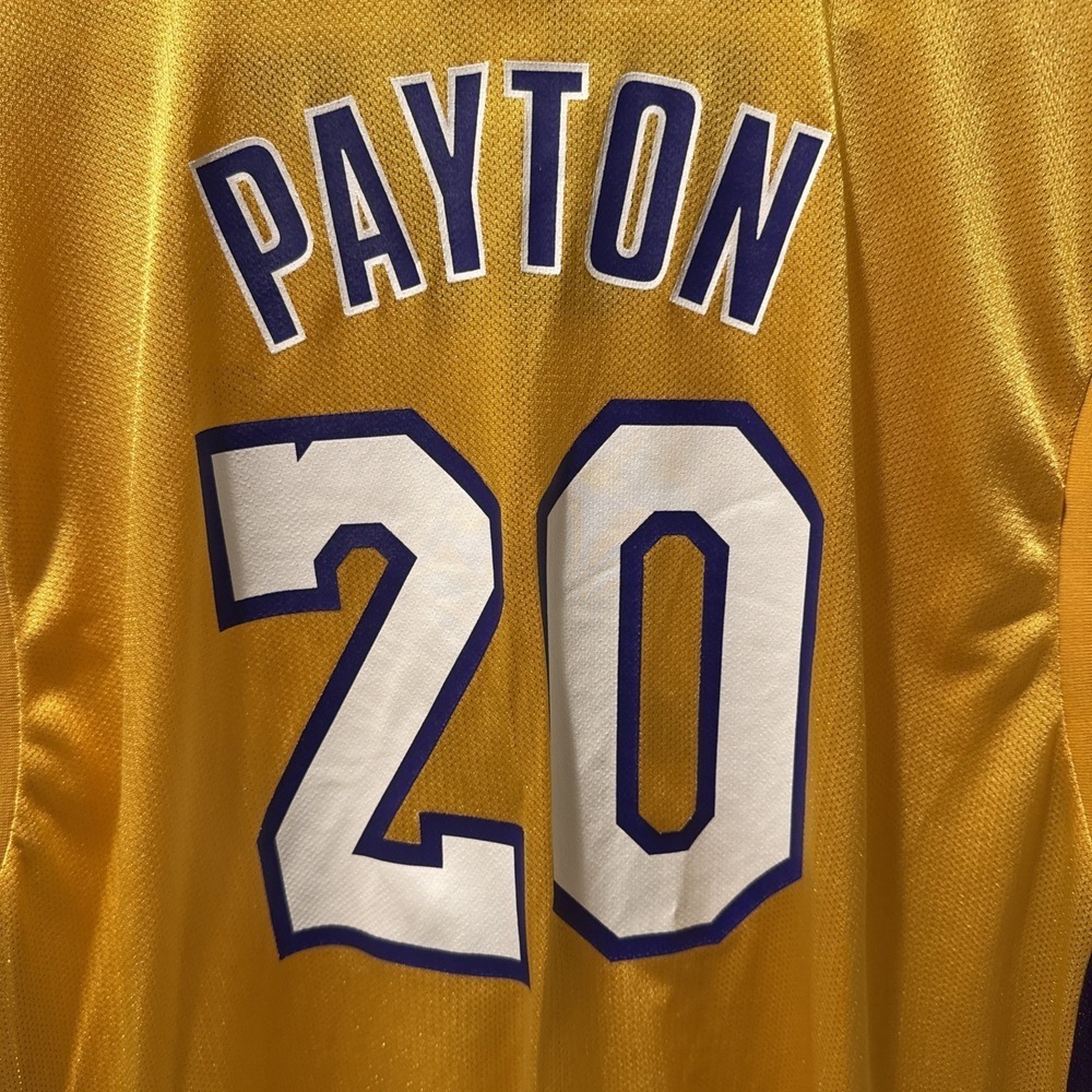 Vintage Y2K LA Lakers Gary Payton Reebok NBA Jersey Men's XL Slight Fading Back - Picture 5 of 6